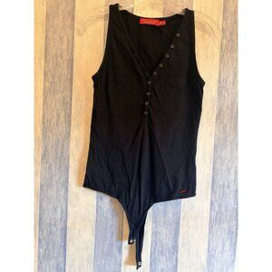 Philanthropy Black Tank Top Knit Bodysuit, Size S,Organic Cotton! Body Suit